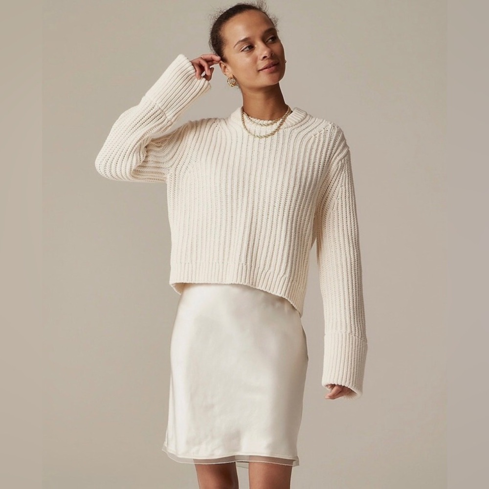 NWT J. Crew Heritage Fisherman Sweater - Picture 3 of 16
